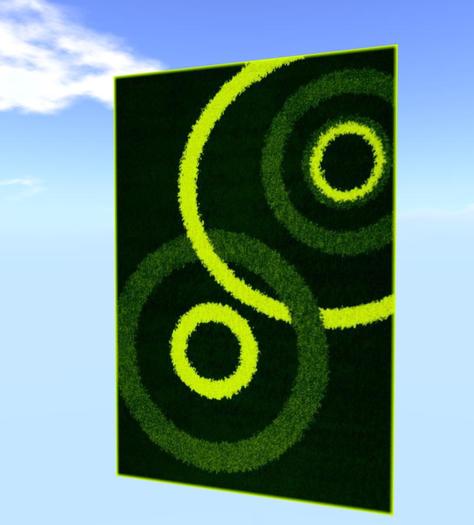 RUG MODERN BLACK YELLOW GREEN 28, V