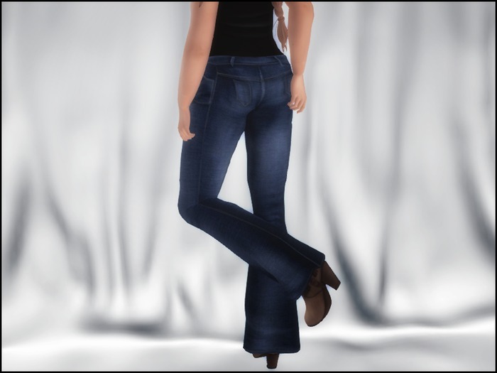 *Faithless* - Navy Bell Bottom Jeans