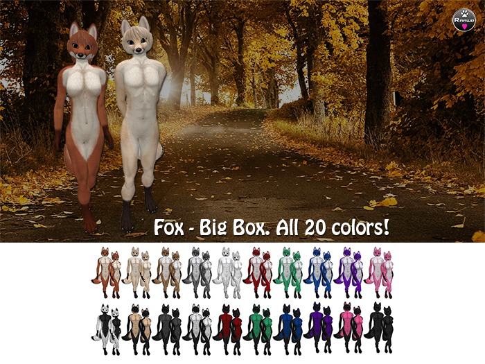 Raawr Avatars Fox Black Purple