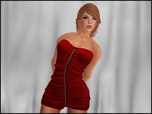 *Faithless* Red Strapless Ruched Mini Dress