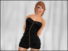*Faithless* Black Strapless Ruched Mini Dress