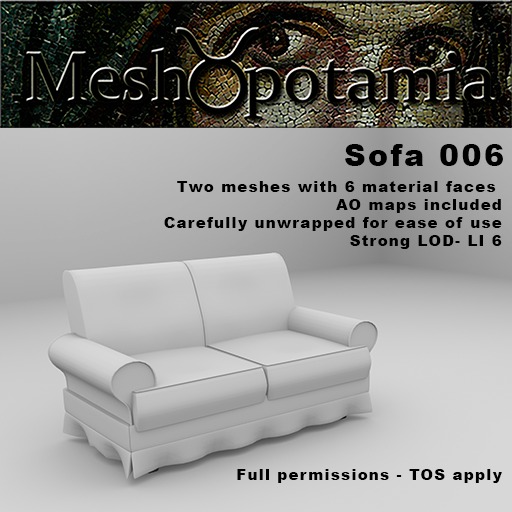 Meshopotamia Sofa 006 w AO textures