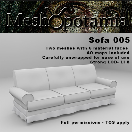 Meshopotamia Sofa 005 W AO textures