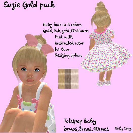 Totsipop Hair Suzie Gold pack