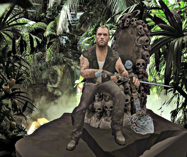 Dude on Throne SWORD and MACE