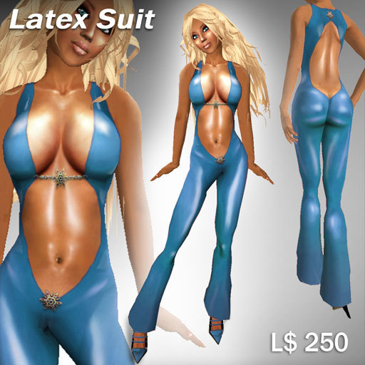 ALESSANDRA - Latex Suit LIGHT BLUE