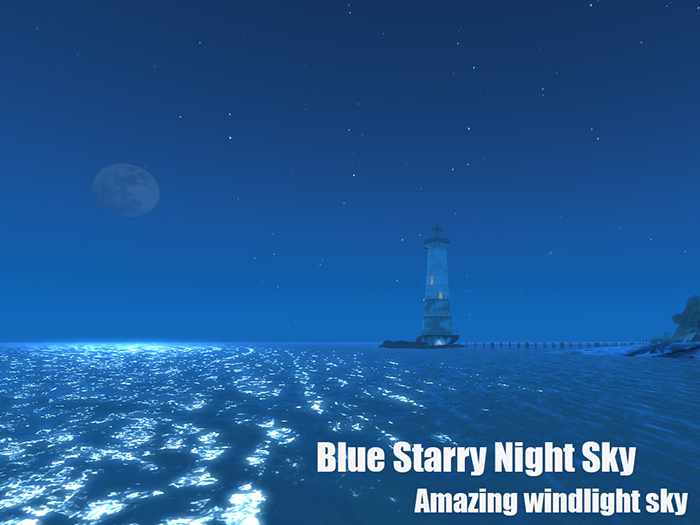 Blue Starry Night Sky