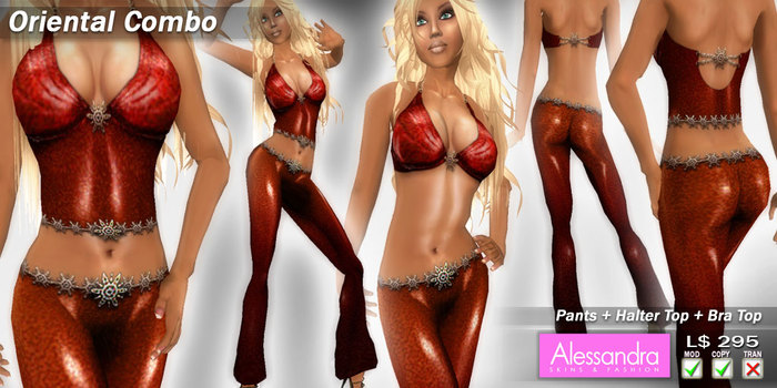 ALESSANDRA - Latex Oriental Combo RED