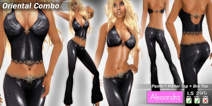 ALESSANDRA - Latex Oriental Combo BLACK