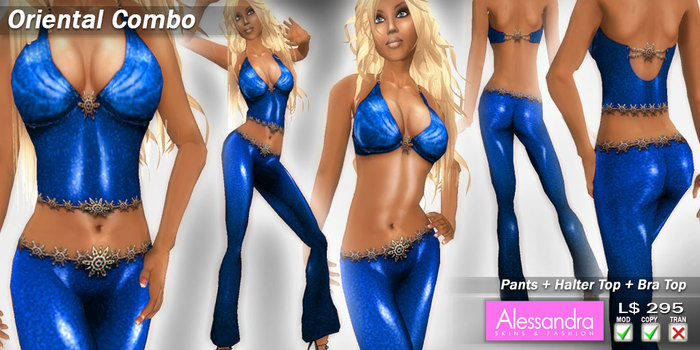 ALESSANDRA - Latex Oriental Combo BLUE