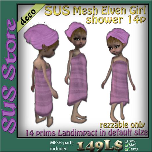 SUS Mesh Elven Girl shower 14p