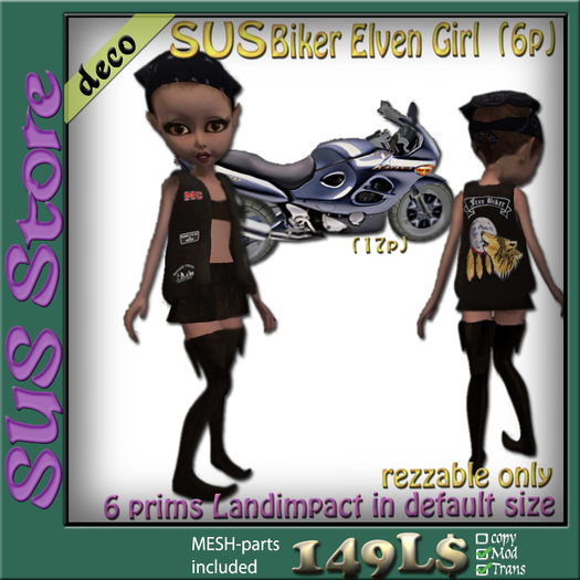SUS Mesh Biker Elven Girl  (6p)