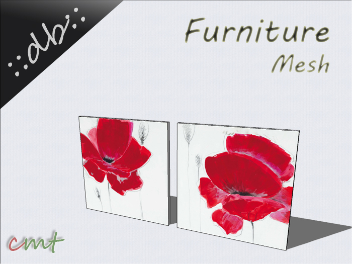 ::db furniture:: Modern Canvas Red Flowers 