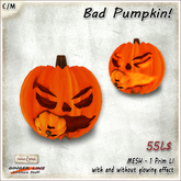 ON SALE [Ginger Line] Bad Pumpkin! - 1 LI Halloween carved pumpkin with and w/o glow