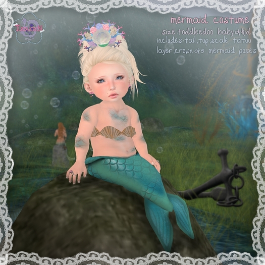 Second Life Marketplace Turducken ToddleeDoo Mermaid Costume {Box}