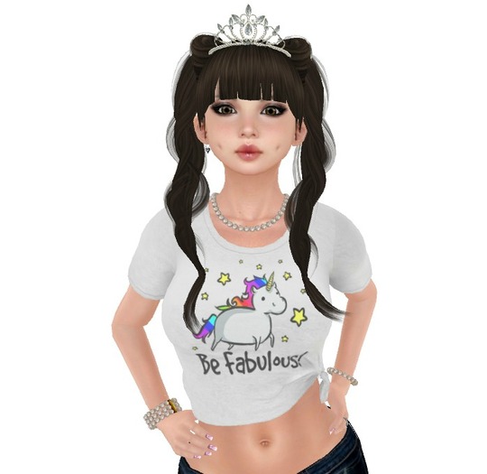 Unicorn white knotted t-shirt