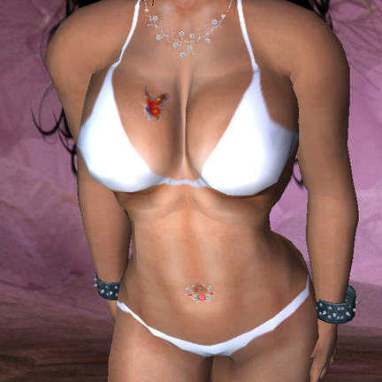 Butterfly & Navel Tattoo