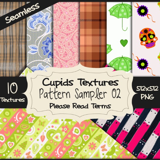 *Cupids Textures * 10 PATTERN SAMPLER 02