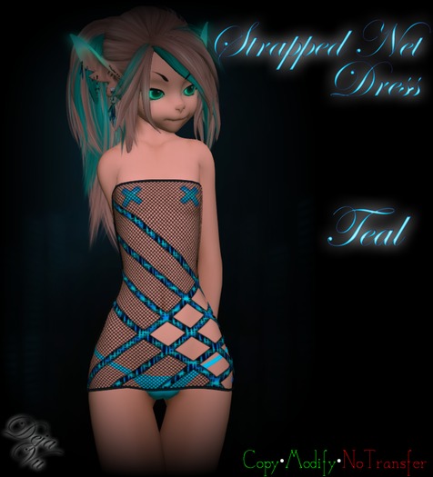 :DV: Kemono Strapped Net Dress - Teal