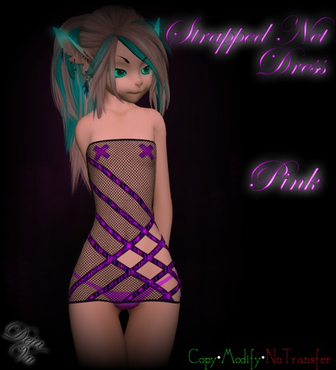 :DV: Kemono Strapped Net Dress - Pink