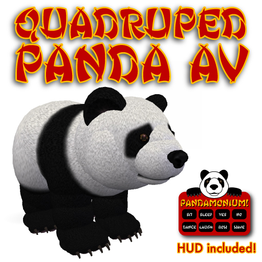 ExtroVirtual Quadruped Baby Giant Panda Crate