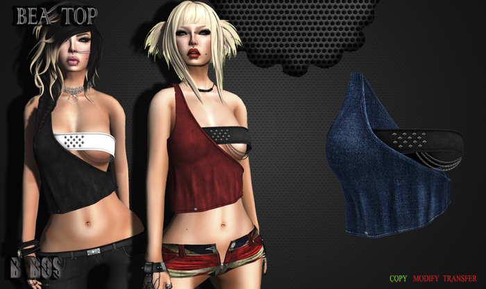 B BOS -Bea Top-Jeans Marine-