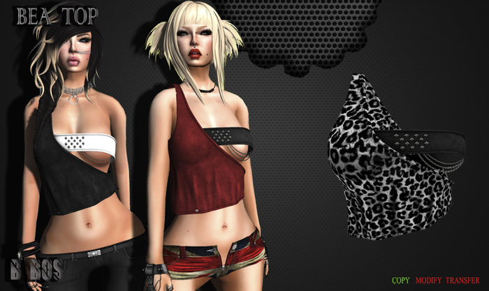 B BOS -Bea Top-Leopard Black-