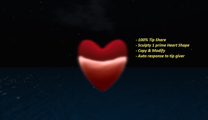 [New] - Heart Shape Tipjar 100% Tip!!! (No Commission to Creator)