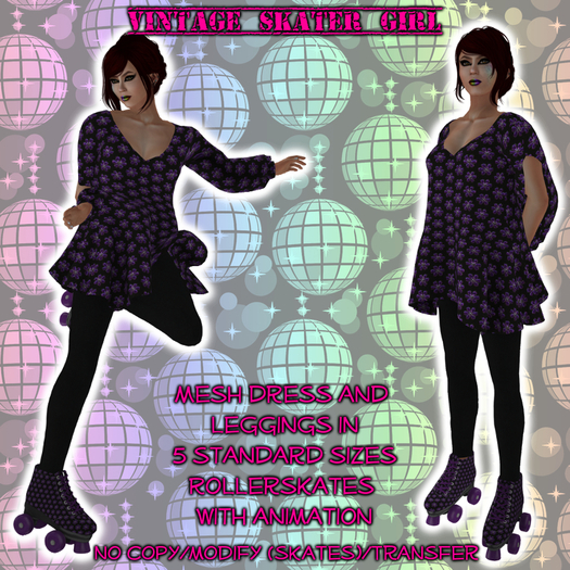 HANAU - Vintage Skater Girl Purple -boxed-