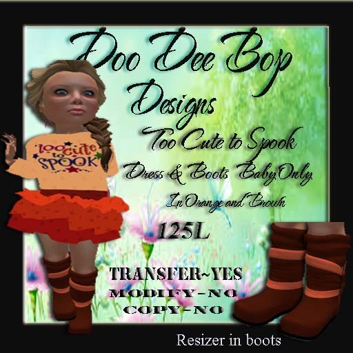 ~DDB~ Too Cute to Spook~ Dress and Boots Orange