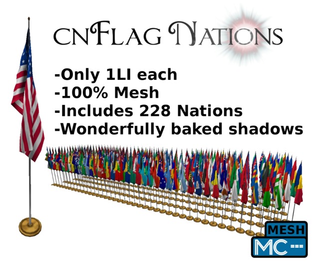 cnFlags 90M- Nations Set