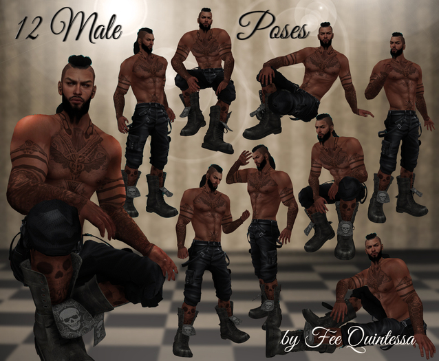 12 male poses