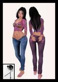 ~LDT~UNBUTTONED WITH SKULLS (PINK) (BOTH)