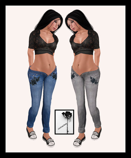 ~LDT~UNBUTTONED WITH ROSES (BOTH)