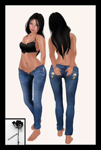 ~LDT~Unbuttoned BLUE W/WHITE SKULL RARE