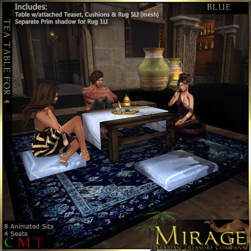=Mirage= Tea Table for 4 - Orange2
