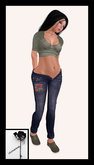~LDT~Skull Unbuttoned {indigo}
