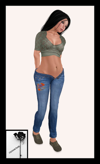 ~LDT~Skull Unbuttoned {blue}