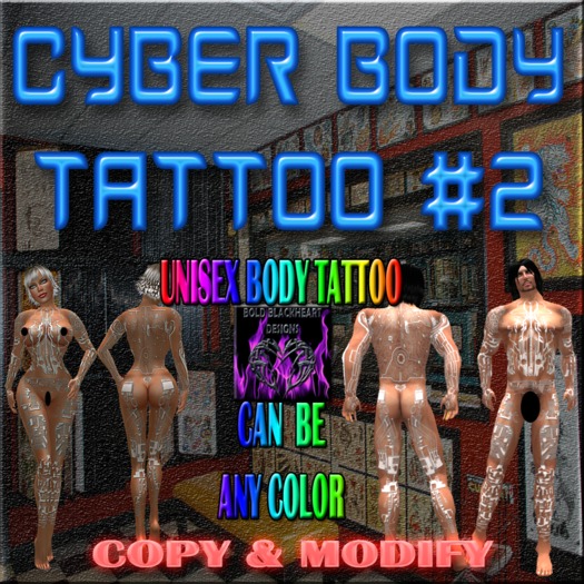 BBD - (BOX) - Any Color Cyber 2 Body Tattoo