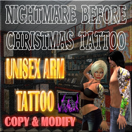 BBD - (BOX) - Nightmare Before Christmas Arm Tattoo