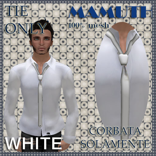 MAMUTH MESH TIE WHITE