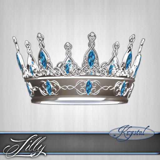 ::: Krystal ::: Lilly - Crown - Silver