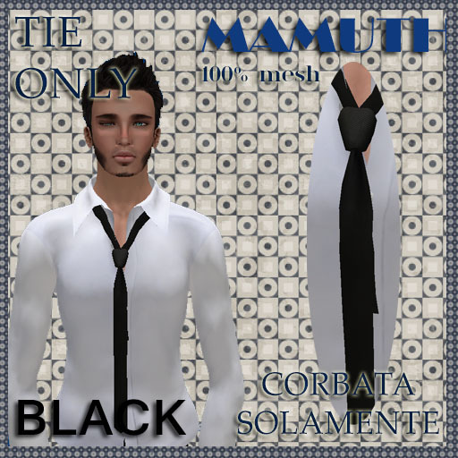 MAMUTH MESH TIE BLACK