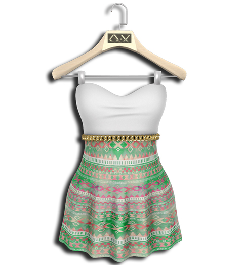 .:Vitrimi:. Chained Dress Aztec Multi