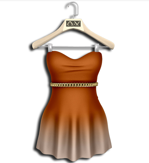 .:Vitrimi:. Chained Dress Orange Gradient