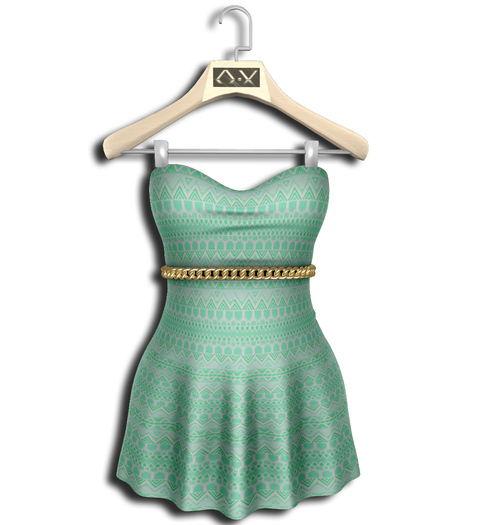.:Vitrimi:. Chained Dress Aztec Green