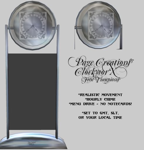 Standing Floor Clock (Chrome)