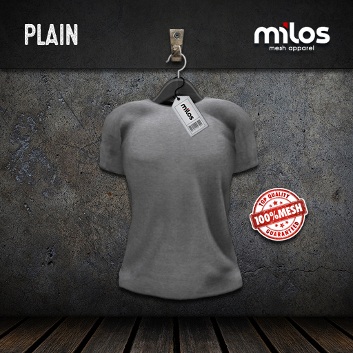 .:MiLOS:. Plain T-Shirt - Light Grey - Male