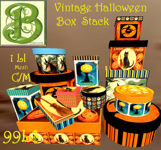 Vintage Halloween Box Stack .05 LI
