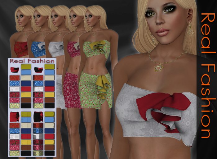REAL FASHION Volant top and skirt set - CHRISTMAS